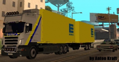 EDEKA Scania R 420 Topline and Tandem Trailer