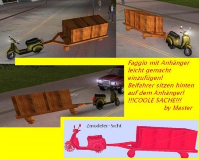 Faggio mit Anhänger