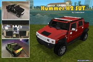 Hummer H2 SUT with chrome reflection mapping