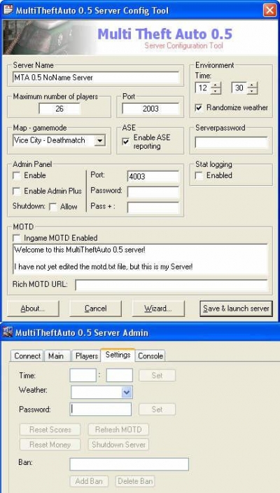 MTA Server für MTA V0.5 Windows XP