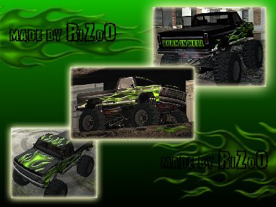 Green Flames Monstertruckv