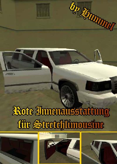 Rote Innenausstattung bei Stretchlimousine