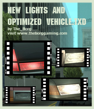 New lights and optimized vehicle.txd