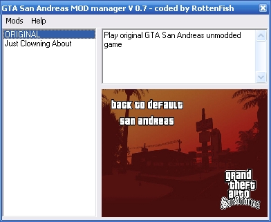 GTA San Andreas Mod Manager
