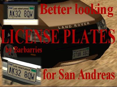 GTA: SA License Plates