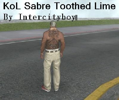 KoL Sabre Toothed Lime Tattoo