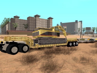 Anhänger mit Bagger
