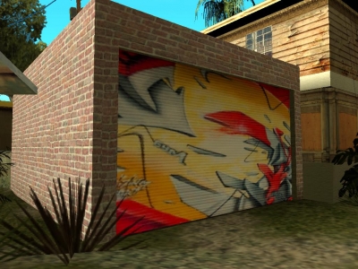 Garage mit Graffiti
