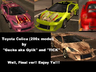 Toyota Celica (200x model) v2 Final!!