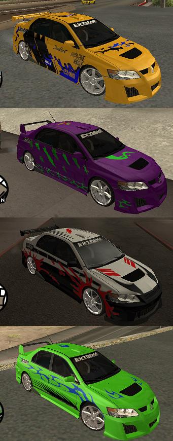 Mitsubishi Evo VIII Paintjobs II