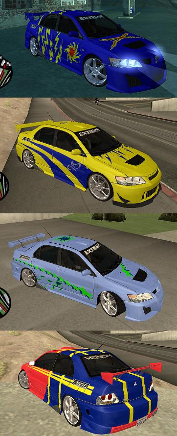 Mitsubishi Evo VIII Paintjobs III