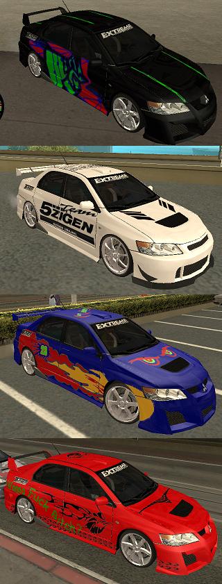Mitsubishi Evo VIII Paintjobs I