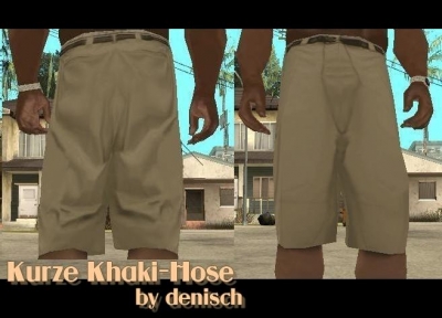 Kurze Khaki-Hose