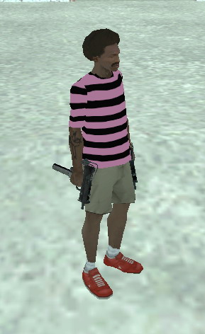 Black - Pink Striped T-Shirt