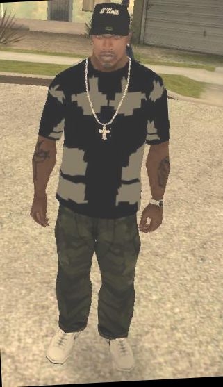 Schwarz Graues T-Shirt