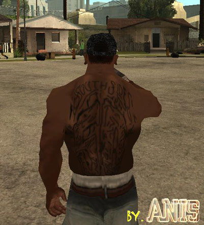 50 Cent Rücken -Tattoo