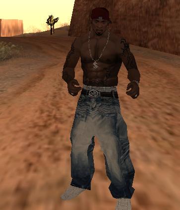 Blaue Baggy Jeans
