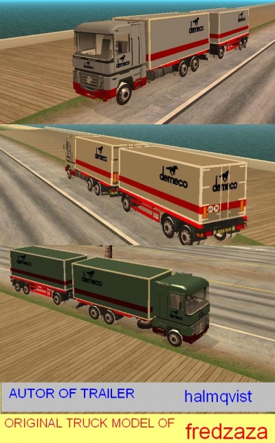 Trailer for Renault Magnum Demeco Truck