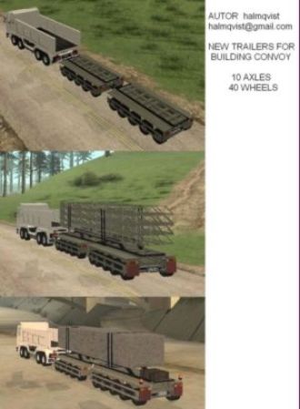 NNew Trailers vor Building Convoy