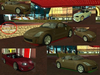 6 car neon