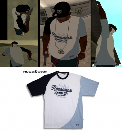 Roca Wear Tee White Black Carolina