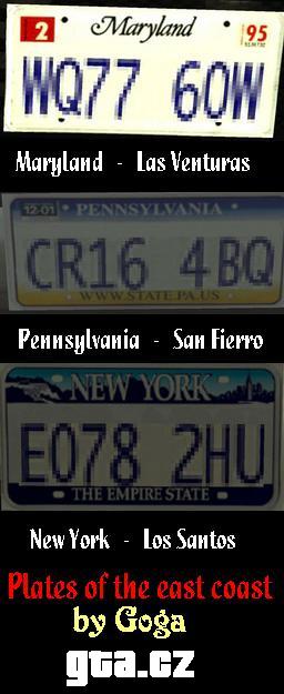 License Plates - East USA