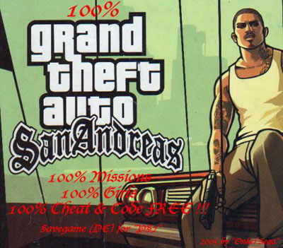 GTA-San Andreas 100% Savegame (DE) für PS2