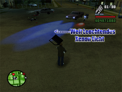 Weit leuchtendes Xenon Licht