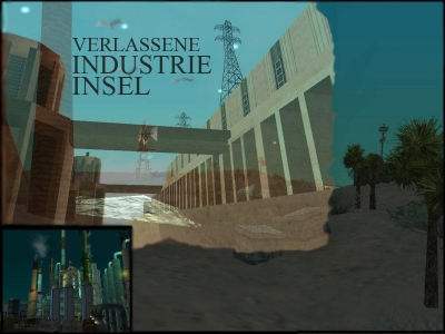 Verlassene Industrie -Insel
