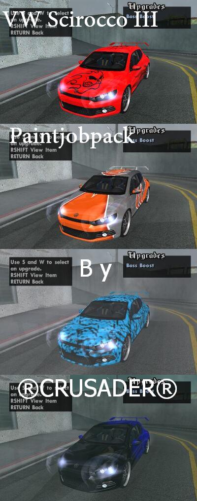 VW Scirocco III Paintjobpack