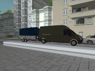 Ford transit and trailer