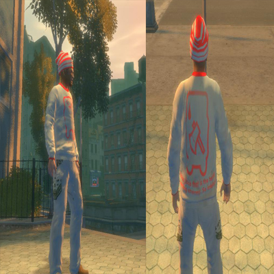 White clothes pack
