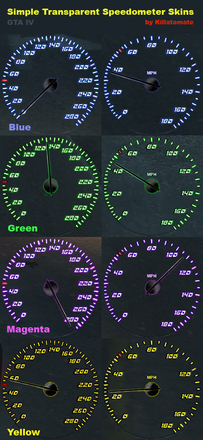 Simple Transparent Speedometer Skins