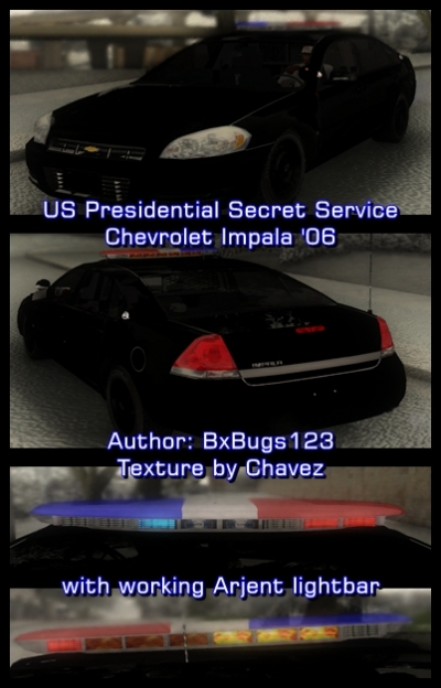 US Presidential Secret Service Chevy Impala 2006