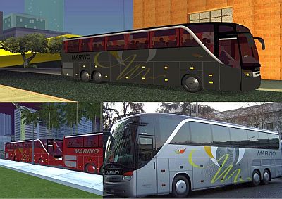 Setra S 417 HDH Skin Marino bus gray
