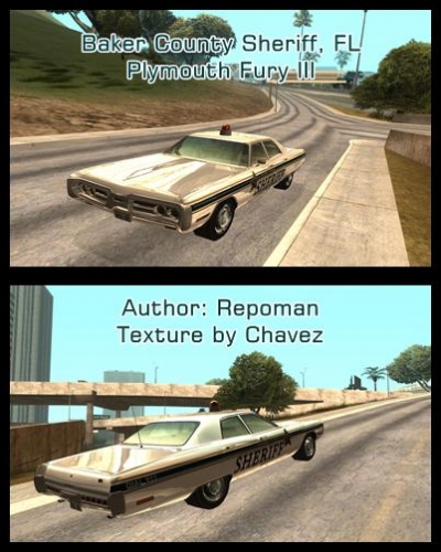 FL Plymouth Fury III Baker County Sheriff
