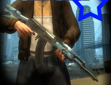 AK47 White Blue Camouflage 