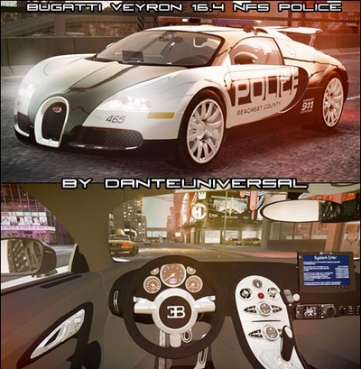 Bugatti Veyron 16.4 Police NFS Hot Pursuit [ELS EPM] v1