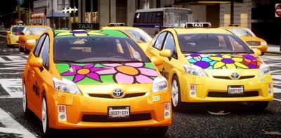 Toyota Prius Taxi 2011 Garden in Transit Paintjob