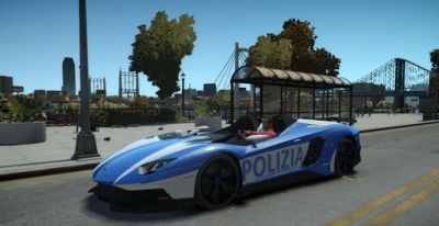 Lamborghini Aventador J Cop Car [RIV]