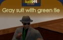 Suit With Green tie
