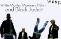 White Marilyn Monroes T-Shirt And Black Jacket